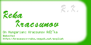 reka kracsunov business card